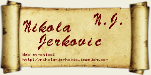 Nikola Jerković vizit kartica
